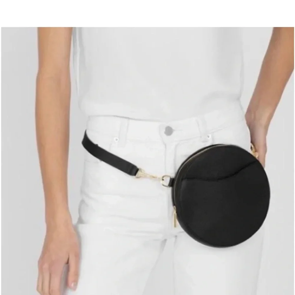 Cuyana Mini Circle Belt Bag Adjustable Crossbody Shoulder XS/S Black EUC - Picture 3 of 11
